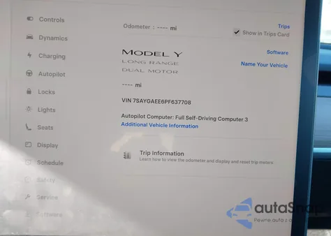 2023 Tesla Model Y Awd/Long Range Dual Motor All-Wheel Drive from USA, damaged, VIN 7SAYGAEE6PF637708